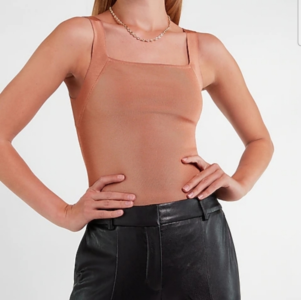 Express Body Contour Collection Brown Tank